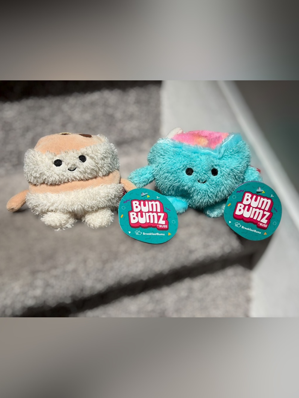 NEW Bum Bumz BreakfastBumz Patti Toast & Cyrus Cereal Plush Pair NWT Kawaii Russ